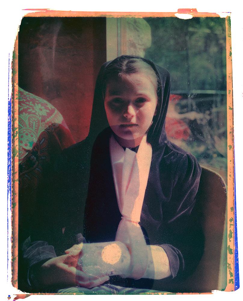 Gaelle With Broken Arm - Contemporary, Polaroid, Photograph, abstract