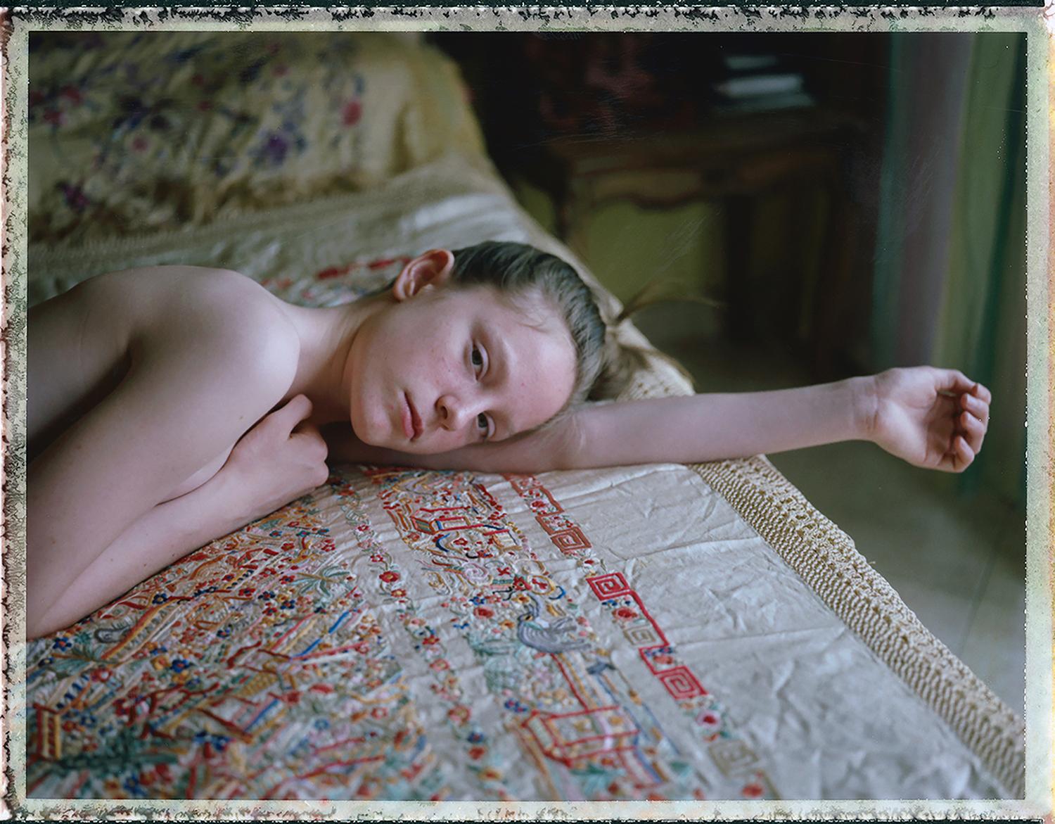 Cristina Fontsare Figurative Photograph - Lucia at 14 (40x51cm)- Contemporary, Polaroid, Photograph, Figurative, Childhood
