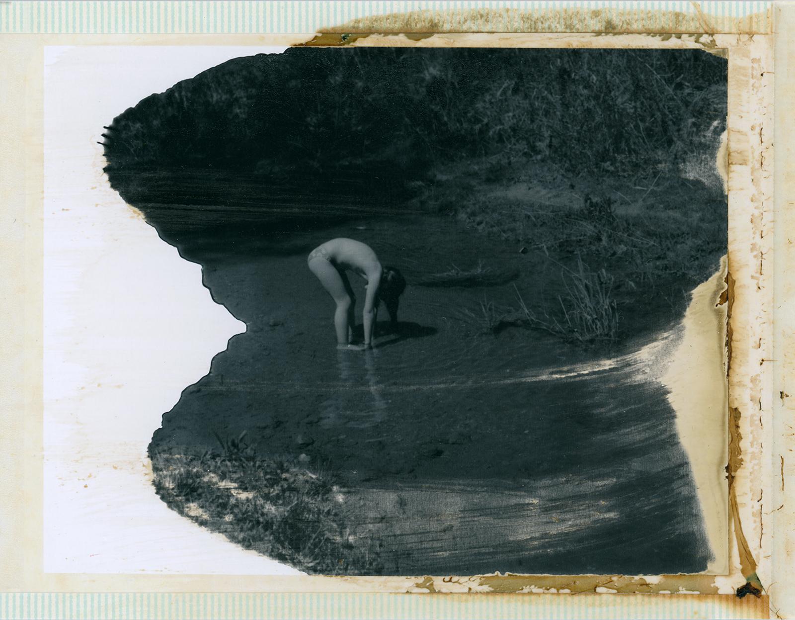 Cristina Fontsare Color Photograph - River - Contemporary, Polaroid, Childhood