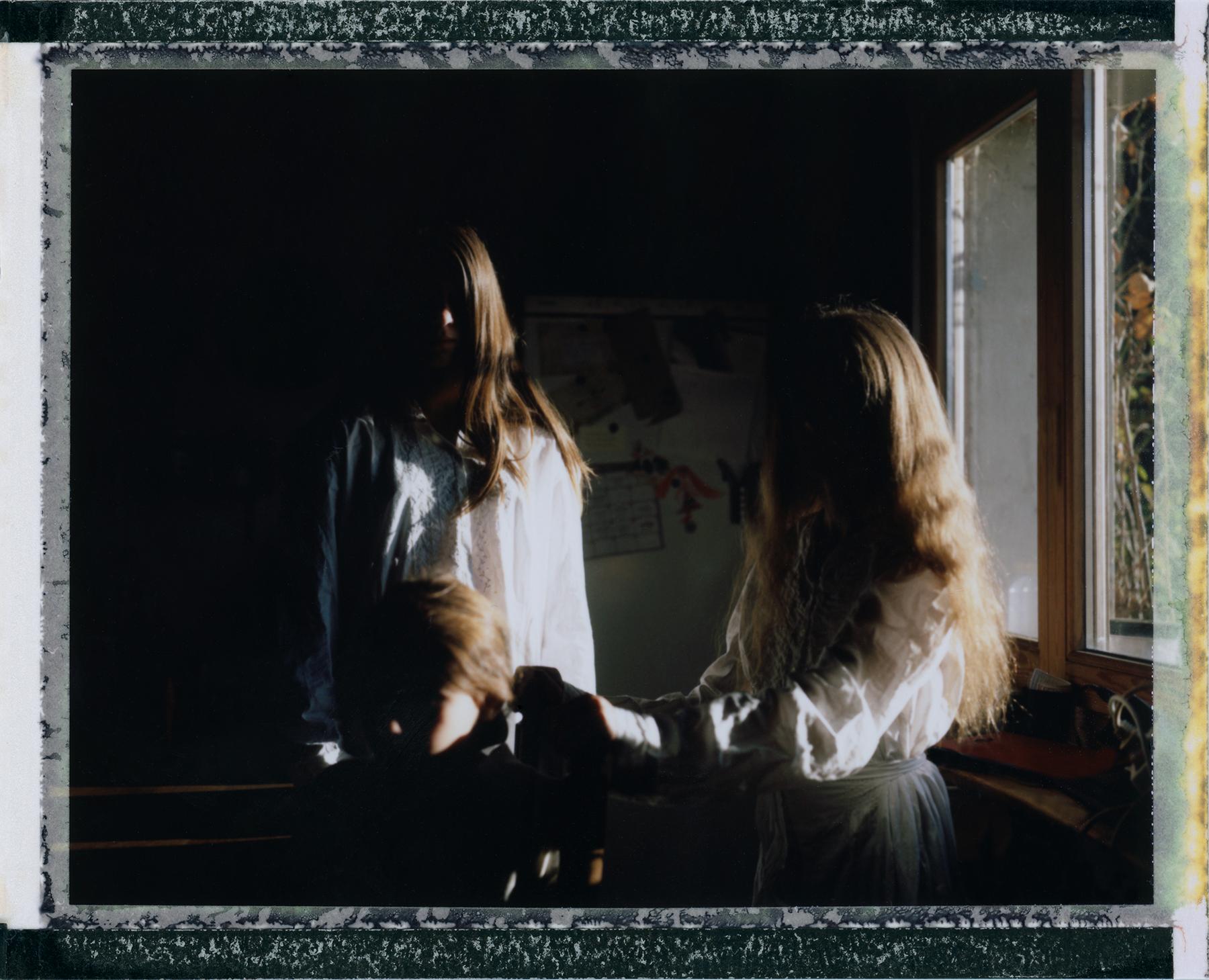 Cristina Fontsare Portrait Photograph - Three Sisters II- Contemporary, Polaroid, Photograph, Youth, 21st Century