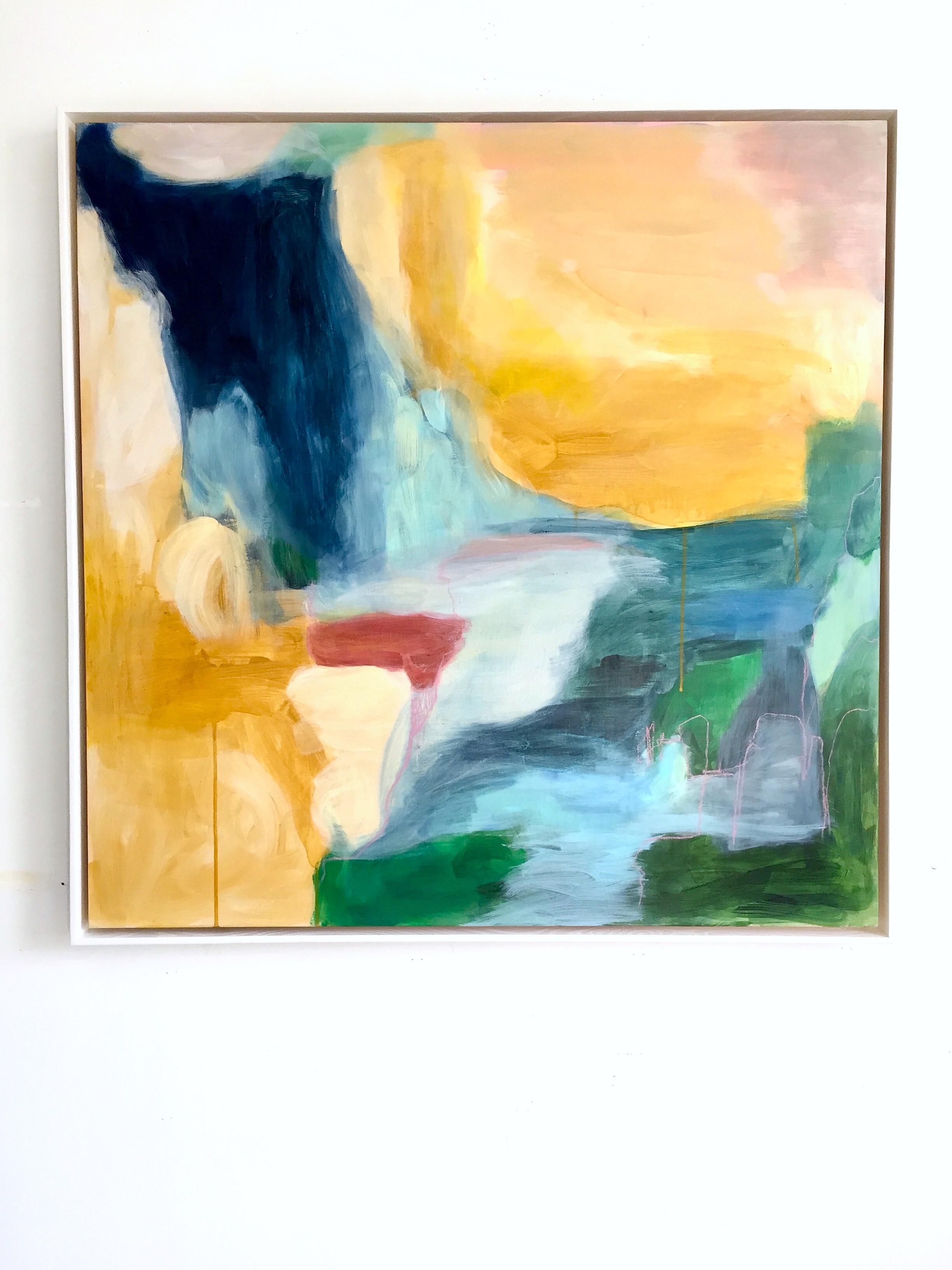 Cristina Getson Abstract Painting - Raspberry Sorbet Sunset