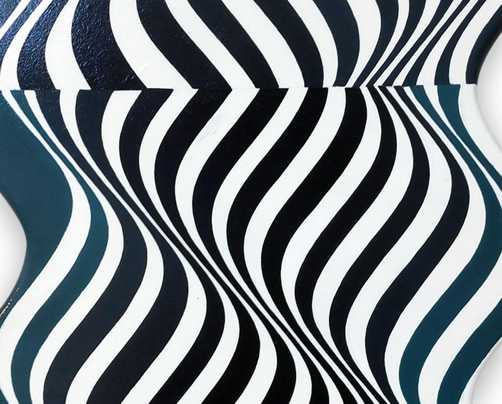 Beep 2 (Abstraktes Gemälde) (Braun), Abstract Painting, von Cristina Ghetti