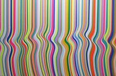 'Color Thinking Composition II' Acrylic on Canvas Kinetic Art