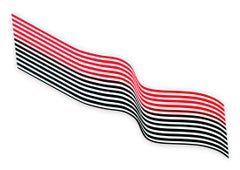 Double Wave Red (Abstract painting)