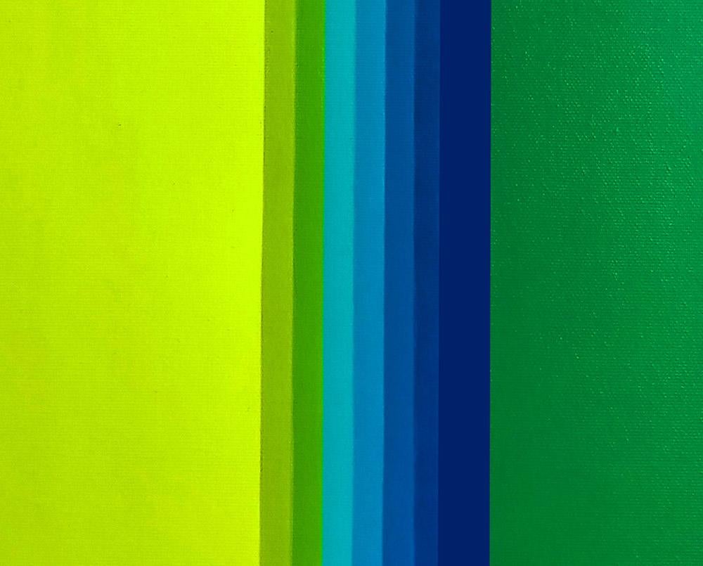 green gradient painting