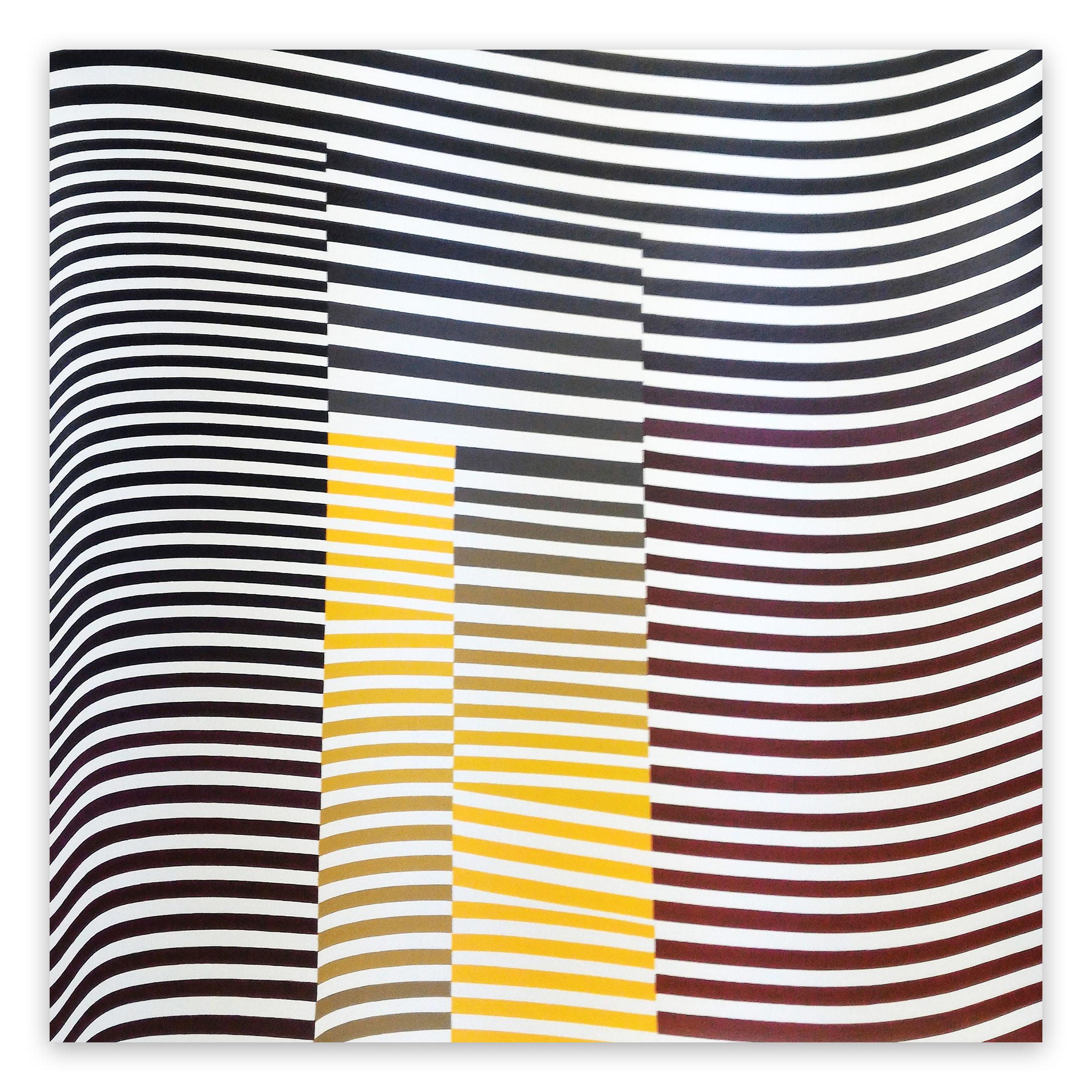 Cristina Ghetti Abstract Painting - Layers 04 Orange