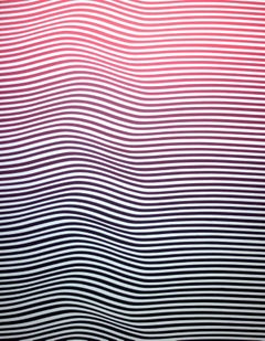 'Red Gradient' Red, Black and Grey Striped Kinetic Painting