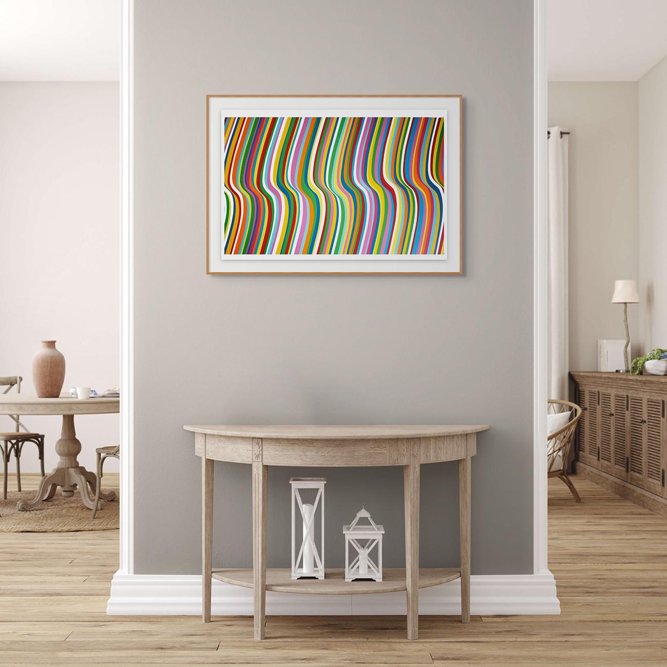 Mareas (Abstract print) - Beige Abstract Print by Cristina Ghetti
