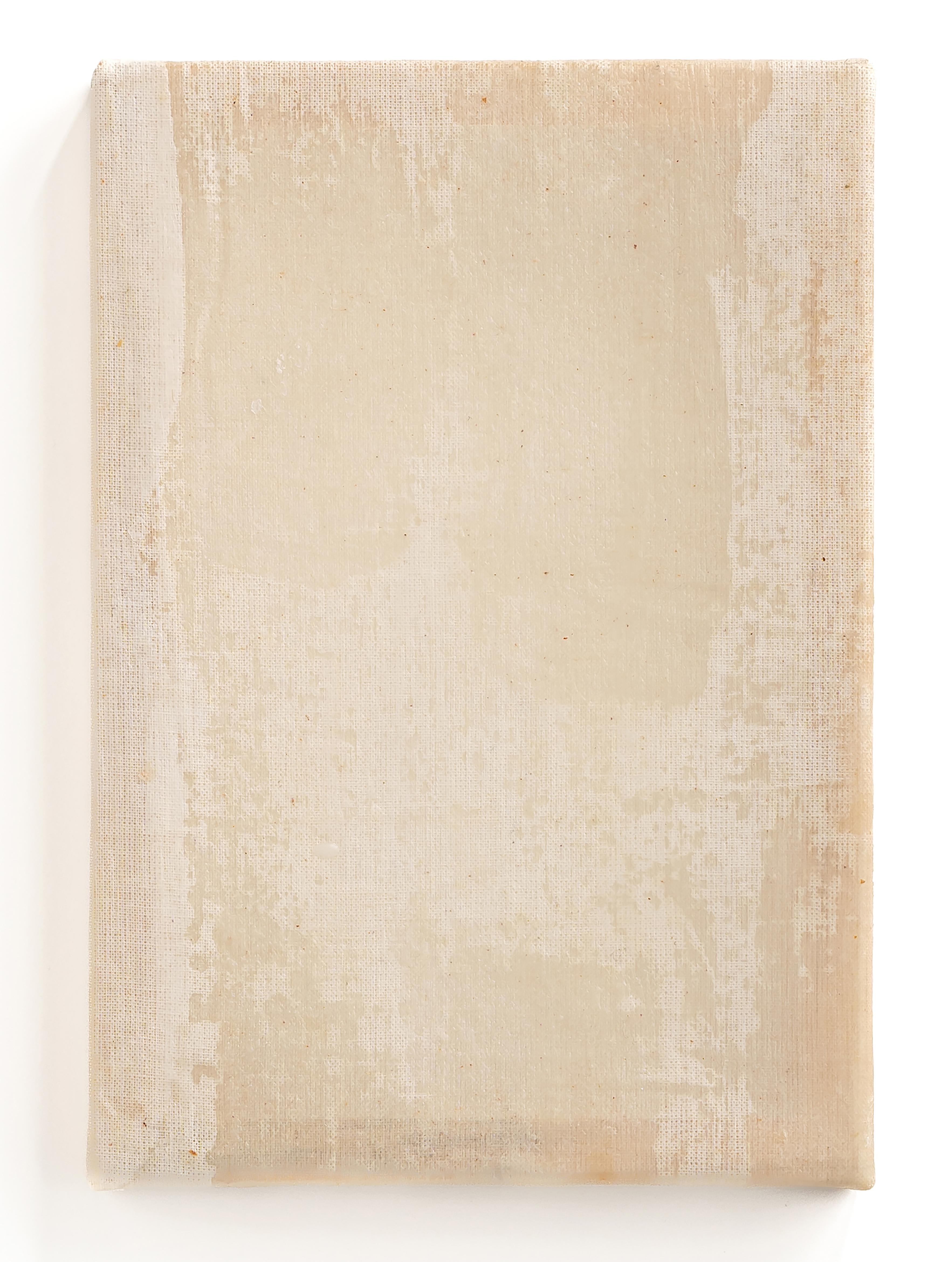 Cristina Loya Domingo Abstract Painting - UNTITLED 0.12 – wax on linen, natural materials, ecologies, minimal/abstract scr