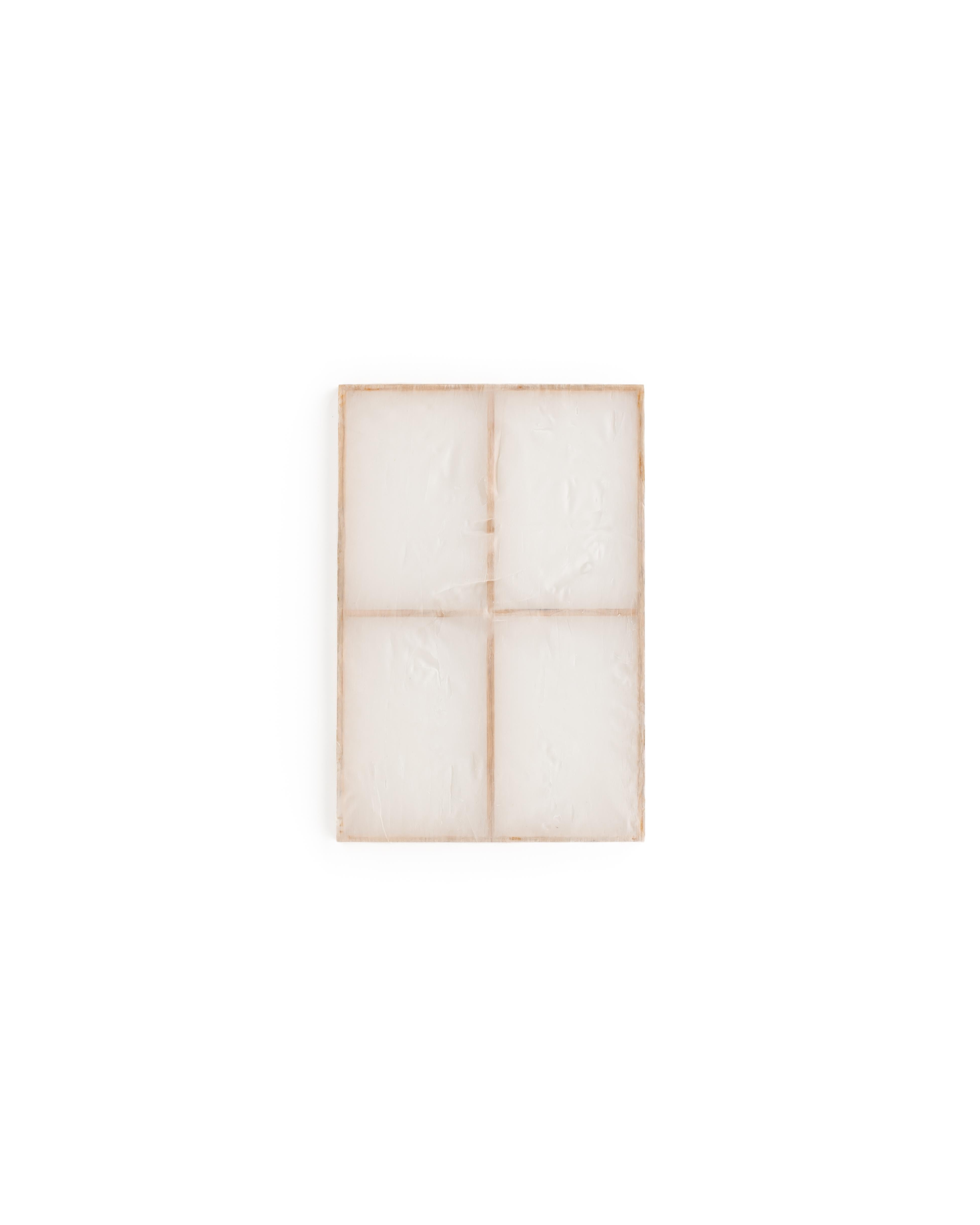 Cristina Loya Domingo Abstract Painting - UNTITLED 0.8 – beeswax on linen, natural materials, ecologies, minimal/abstract 