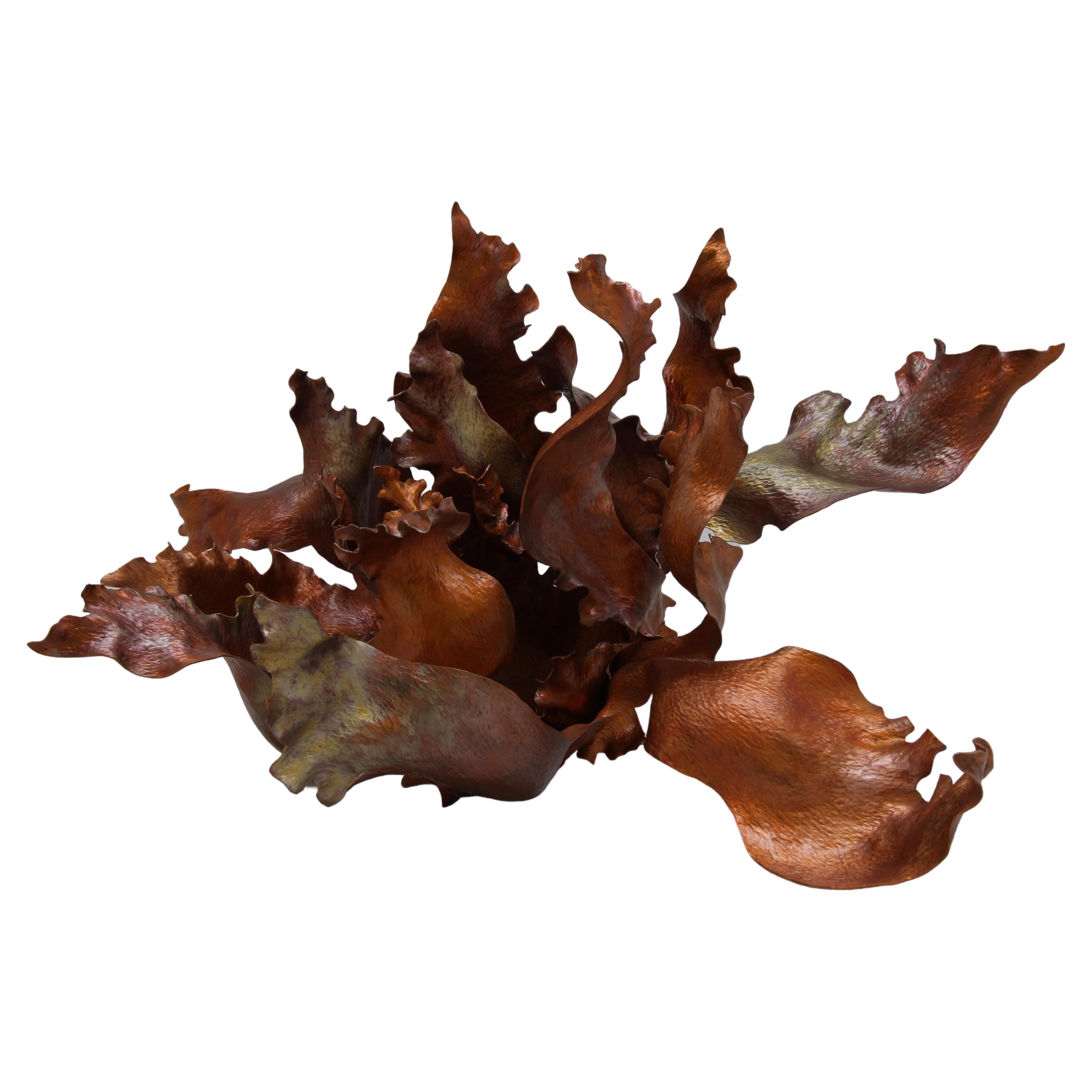  "In bloom" Handmade Centerpiece in Copper by Cristina Romo For Sale
