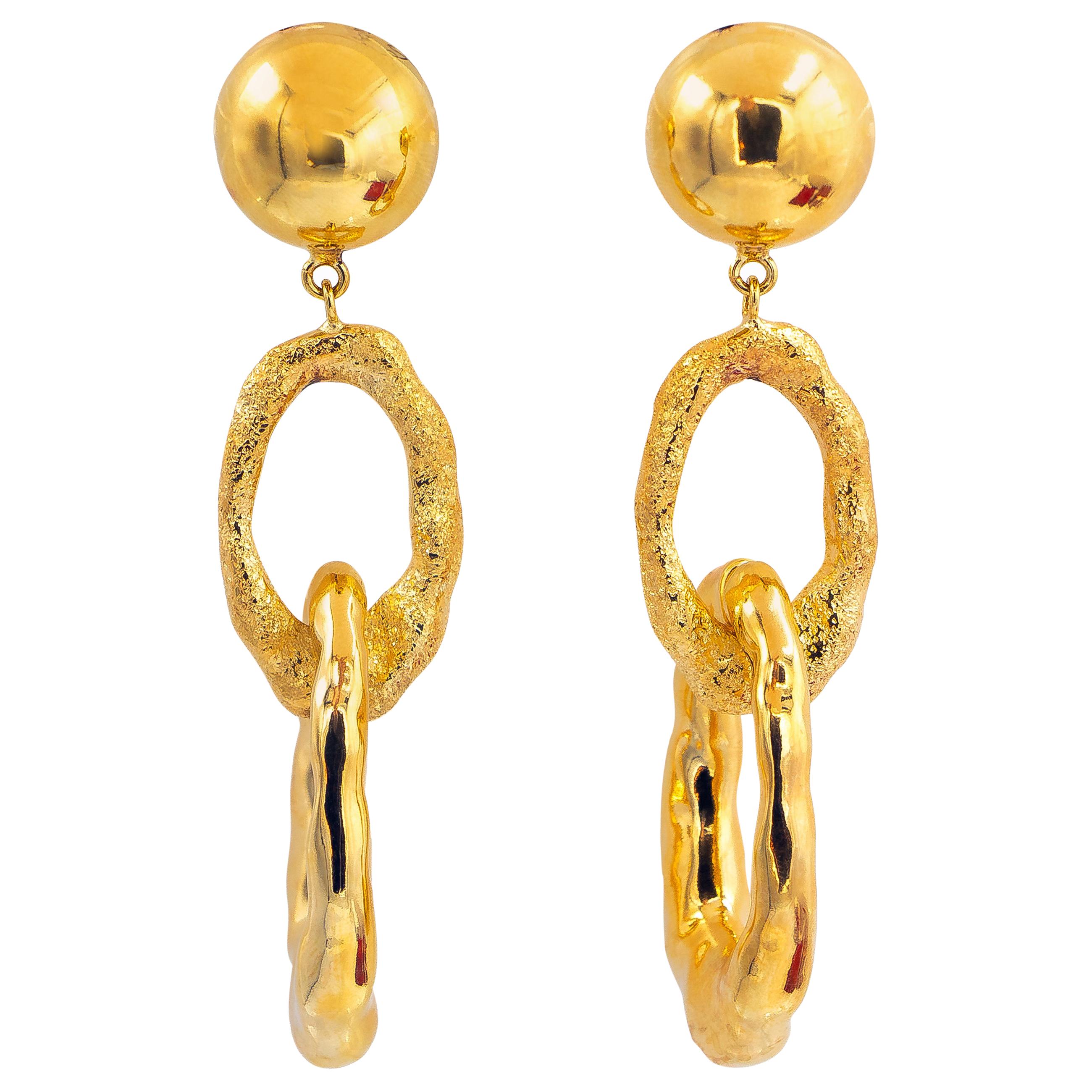 Cristina Sabatini 18K Yellow Gold Plated Sterling Silver Earrings