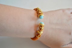 Cristina Sabatini Coral Stingray and Amazonite Bracelet