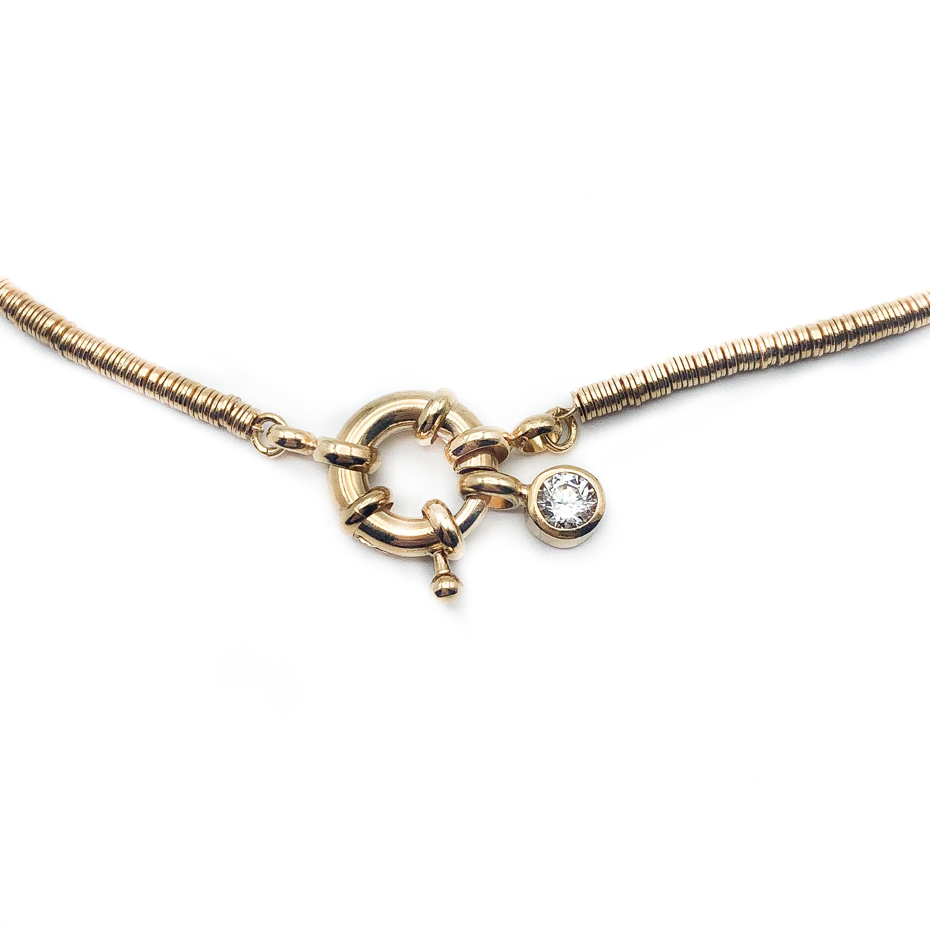 Women's or Men's Cristina Sabatini Natural Gem Gold Plated Sterling Silver Necklace