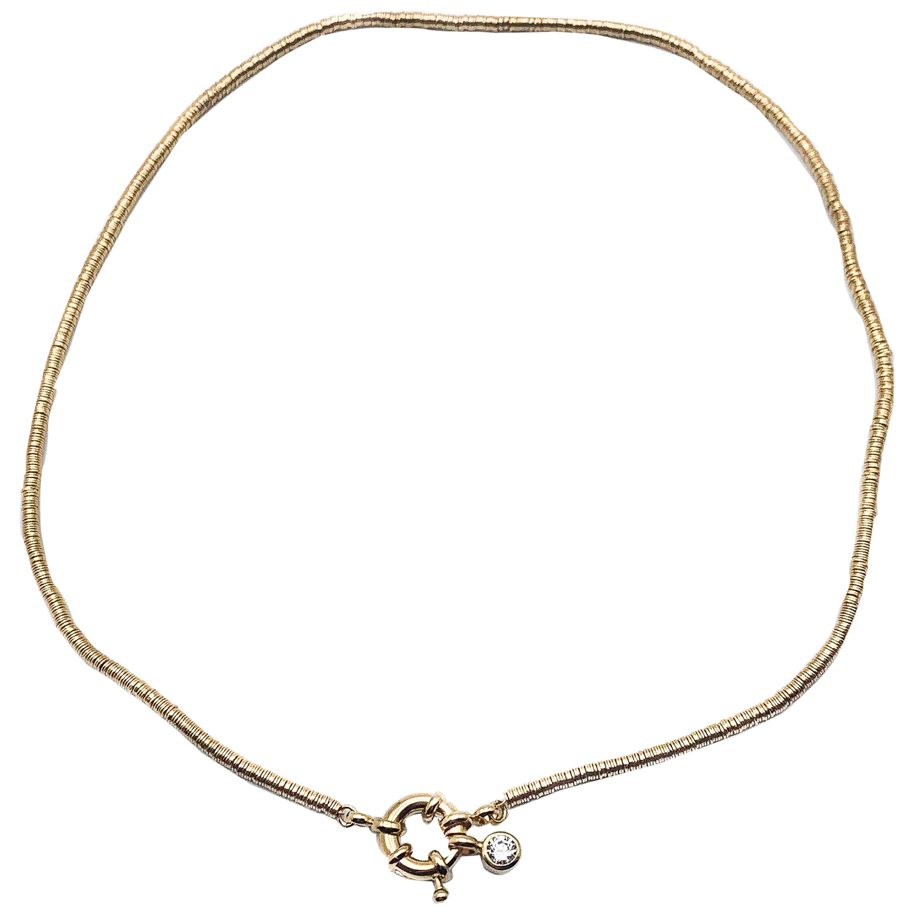 Cristina Sabatini Natural Gem Gold Plated Sterling Silver Necklace