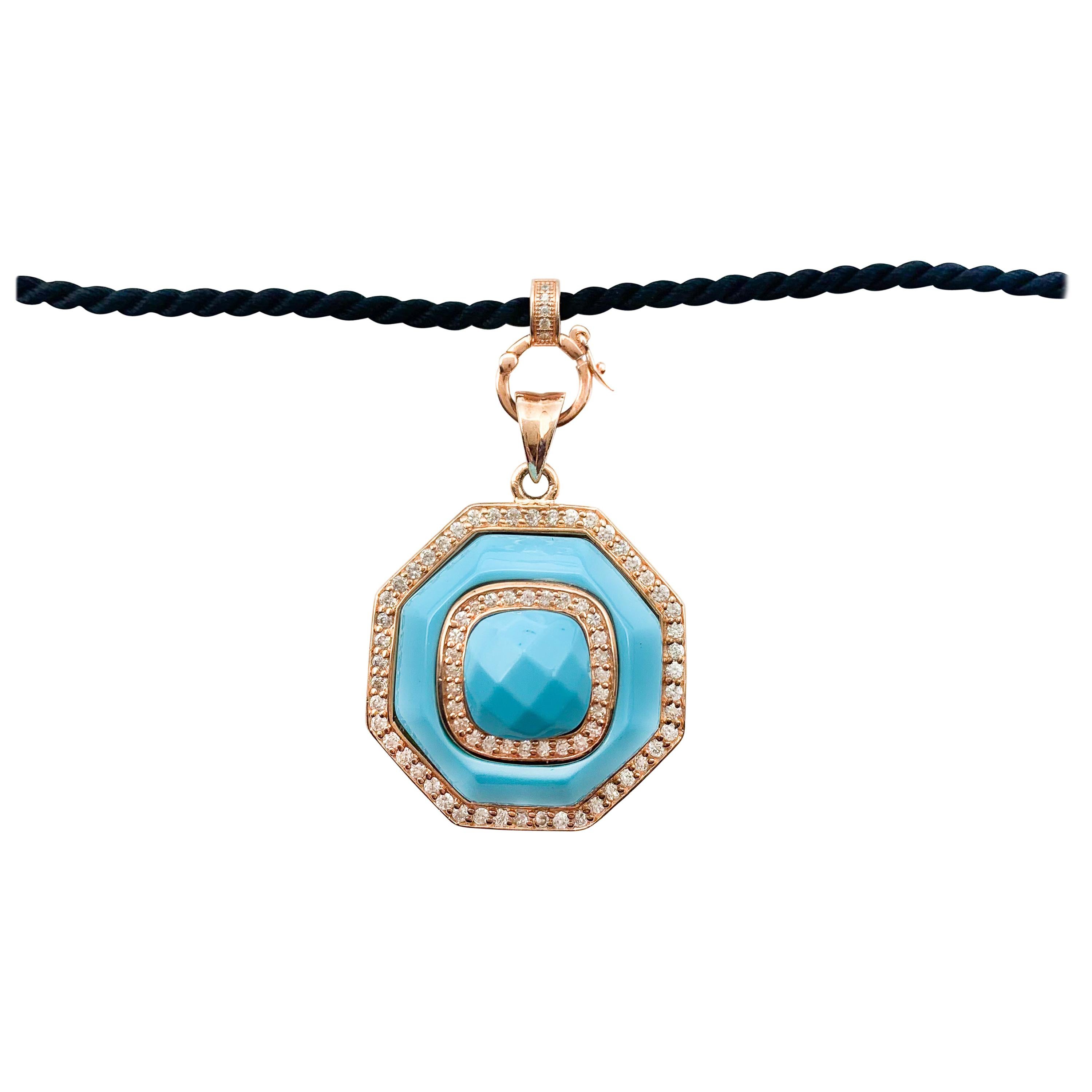 Cristina Sabatini Rose Gold Platted ss Natural Gem Stone Necklace 