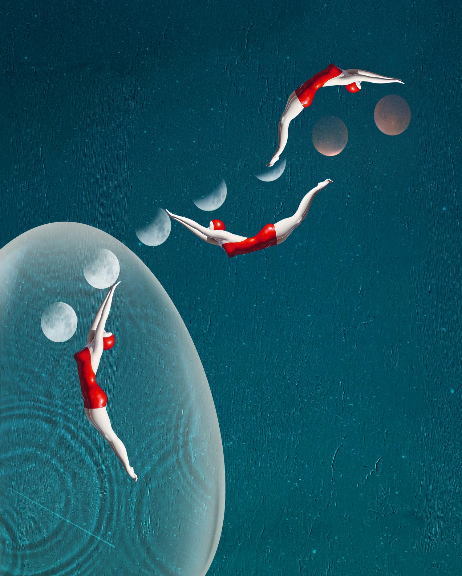 Diving Upwards - Print by Cristina Schek