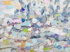 Between Seasons - Abstract Impressionist Landscape, Mixed Media on Canvas
