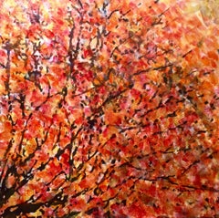 Colorfull Autumn, Mixed Media on Wood Panel