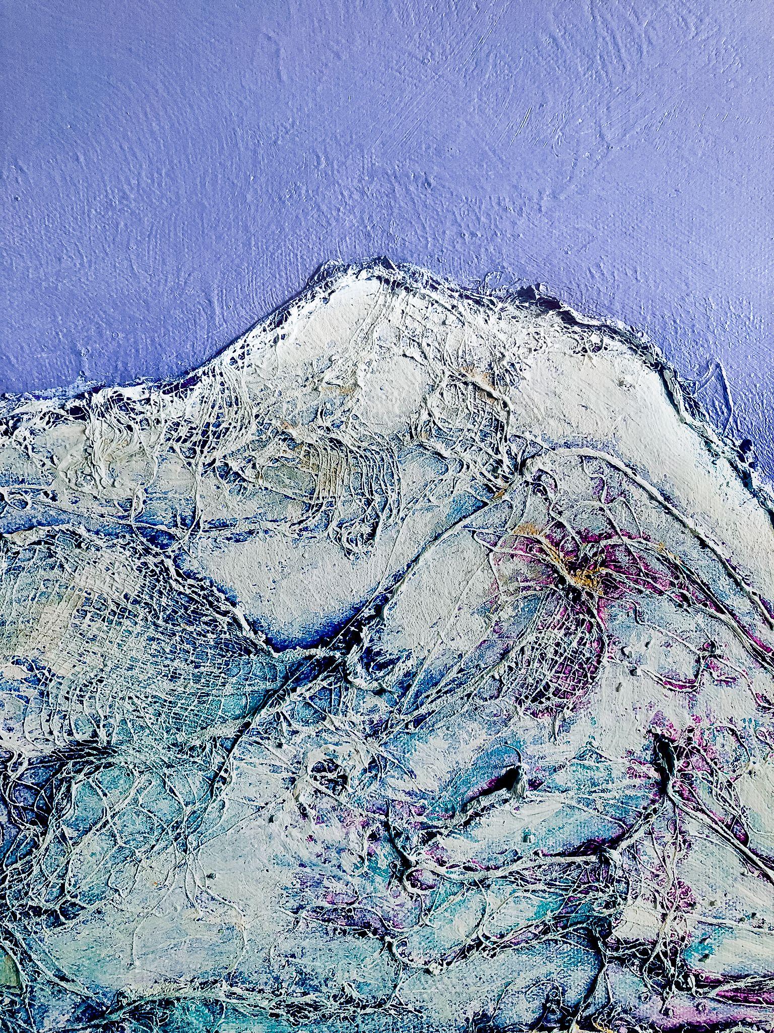 Mont-Blanc - Color Symphony VII - Abstract, Mixed Media on Canvas For Sale 1