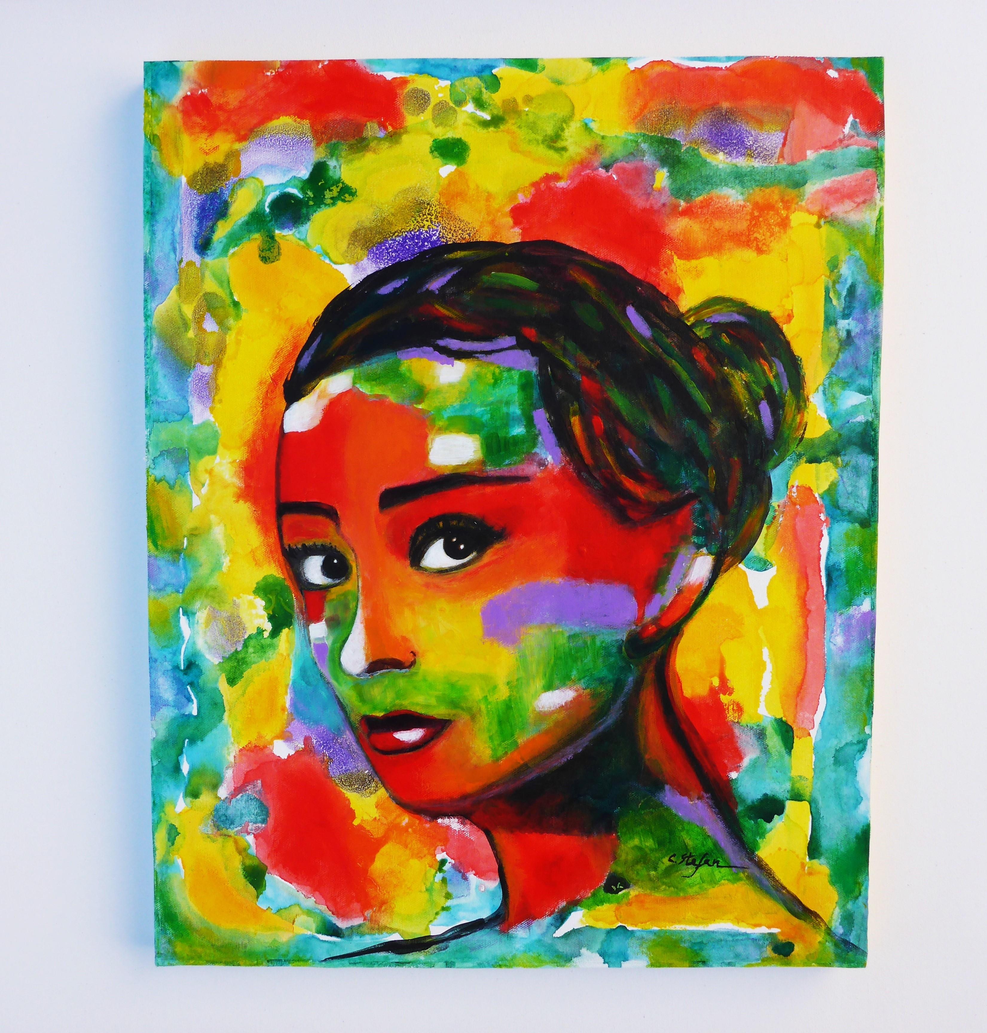 Audrey, Painting, Acrylic on Canvas For Sale 2