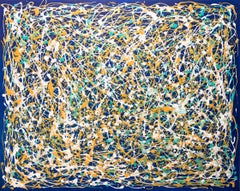 Dreaming of sea - hommage à Jackson Pollock, peinture, acrylique sur toile