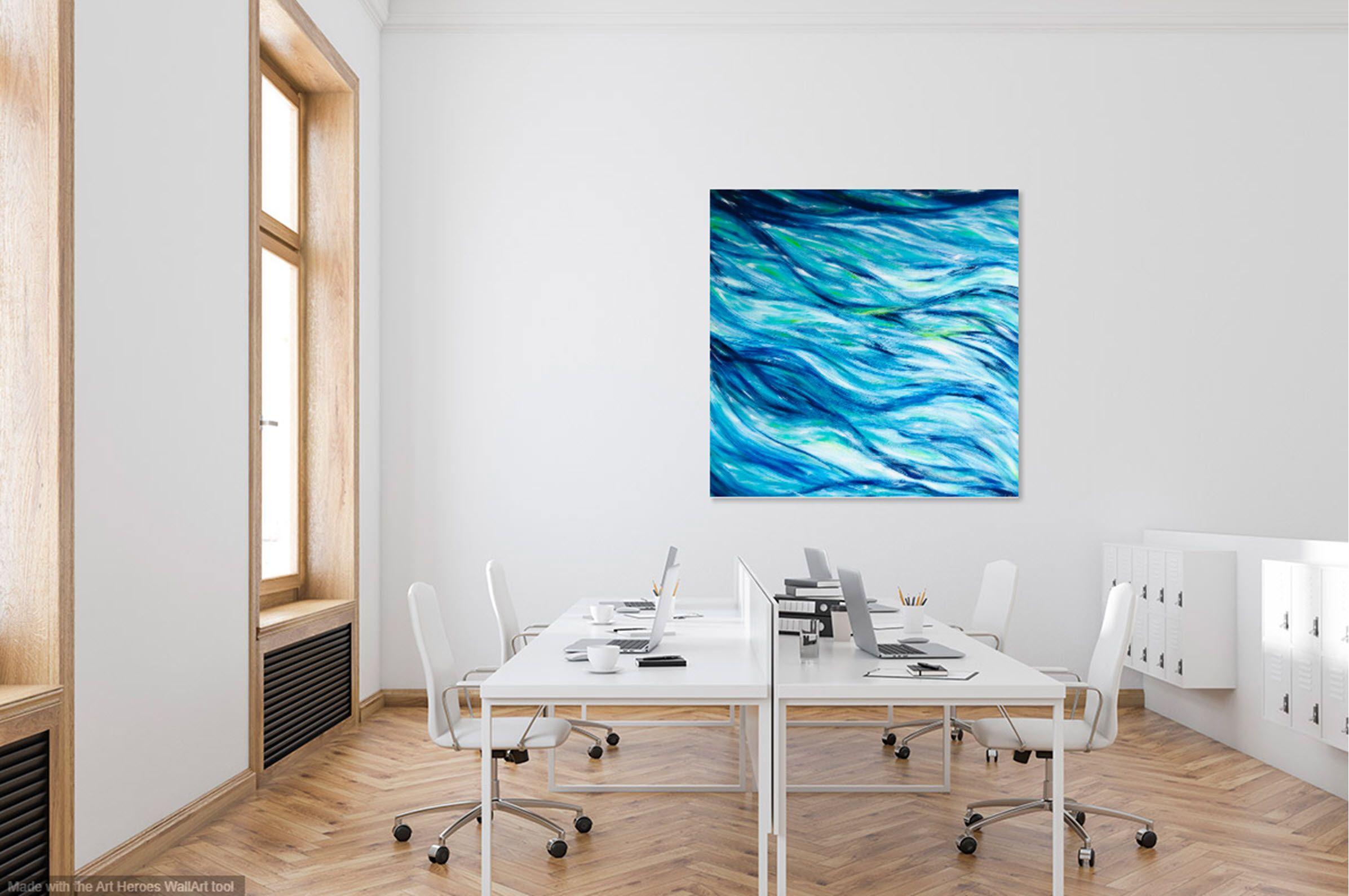 Flux - abstract seascape, Painting, Acrylic on Canvas 2