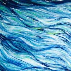 Flux - abstract seascape, Painting, Acrylic on Canvas