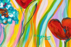 Garden in bloom, Painting, Acrylic on Canvas