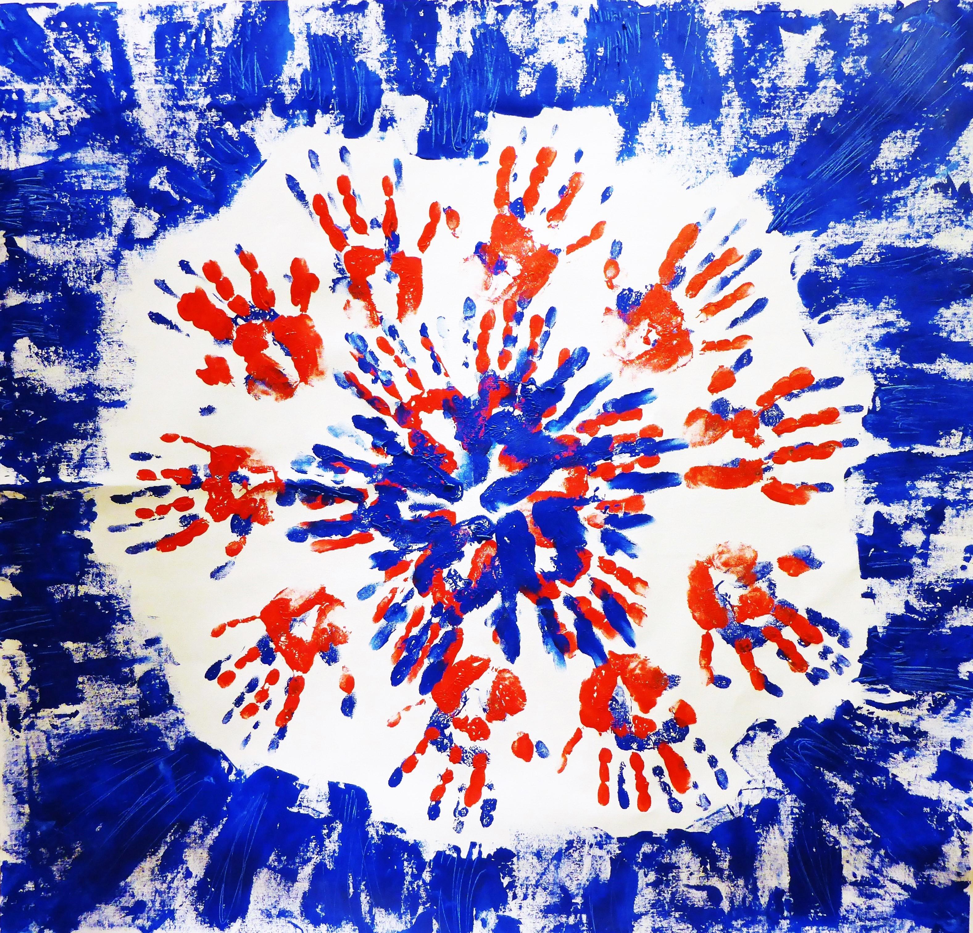 Abstract Painting di Cristina Stefan - Mano a mano, Pittura, Acrilico su tela
