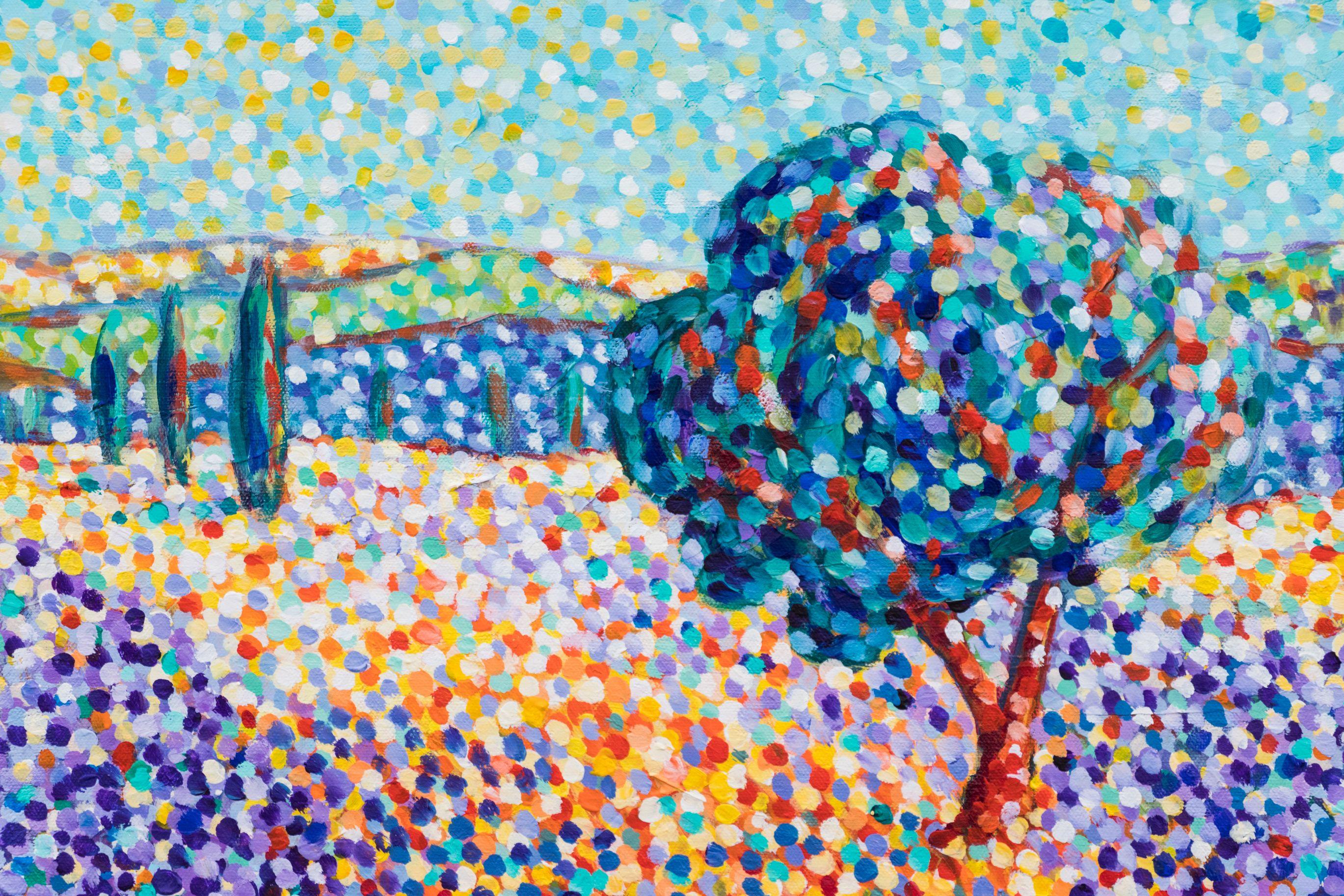 how to paint a lavender field in acrylics