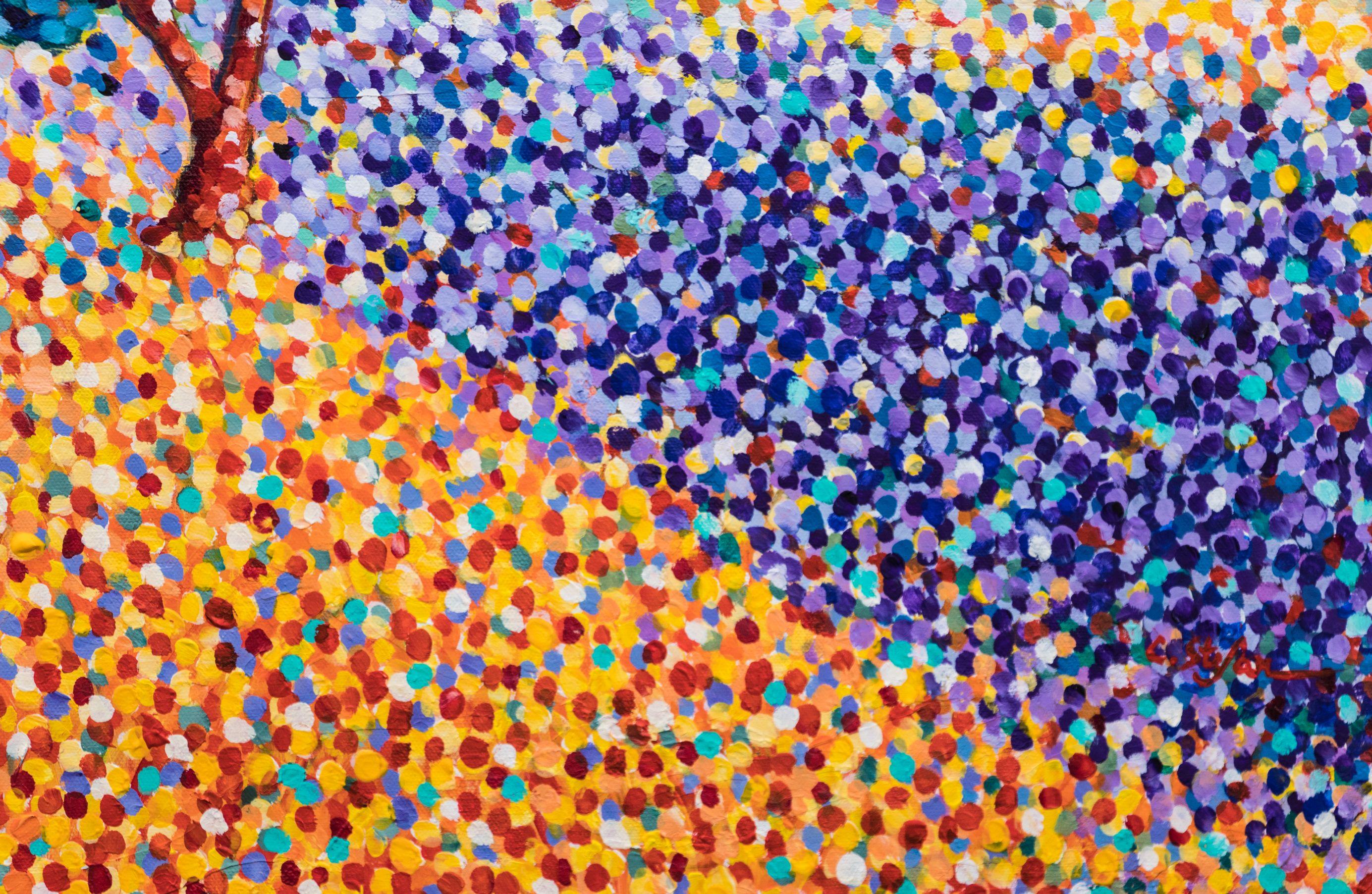 Lavender field in Provence    This painting is inspired from my last trip in Provence. Lavender fields somewhere on the road between Aix-en-Provence and NÃ®mes. I knew it right a way that several paintings will emerge from those landscapes...