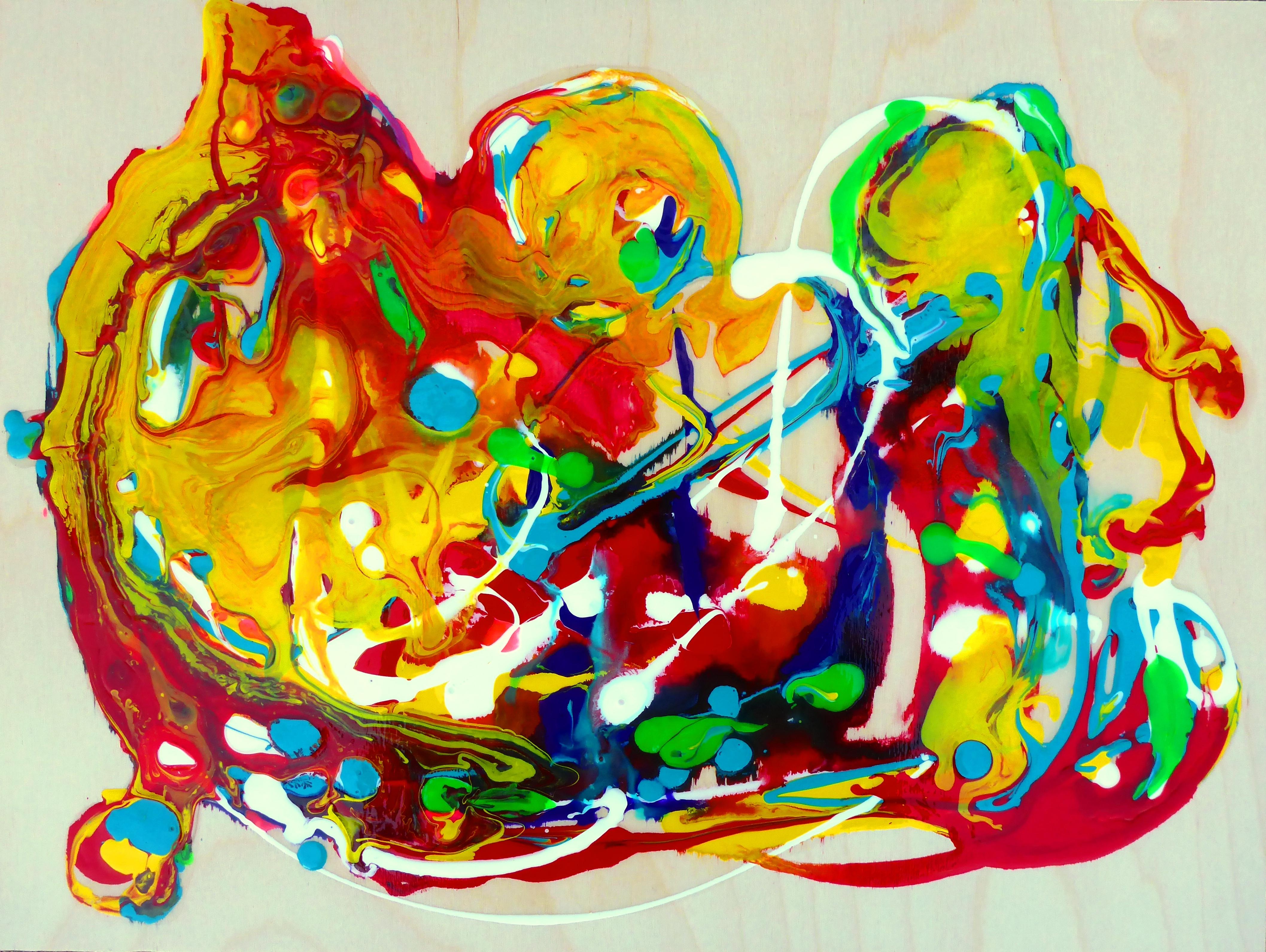 Abstract Painting di Cristina Stefan - Tanti regali per tutti!, Pittura, Acrilico su pannello di Wood