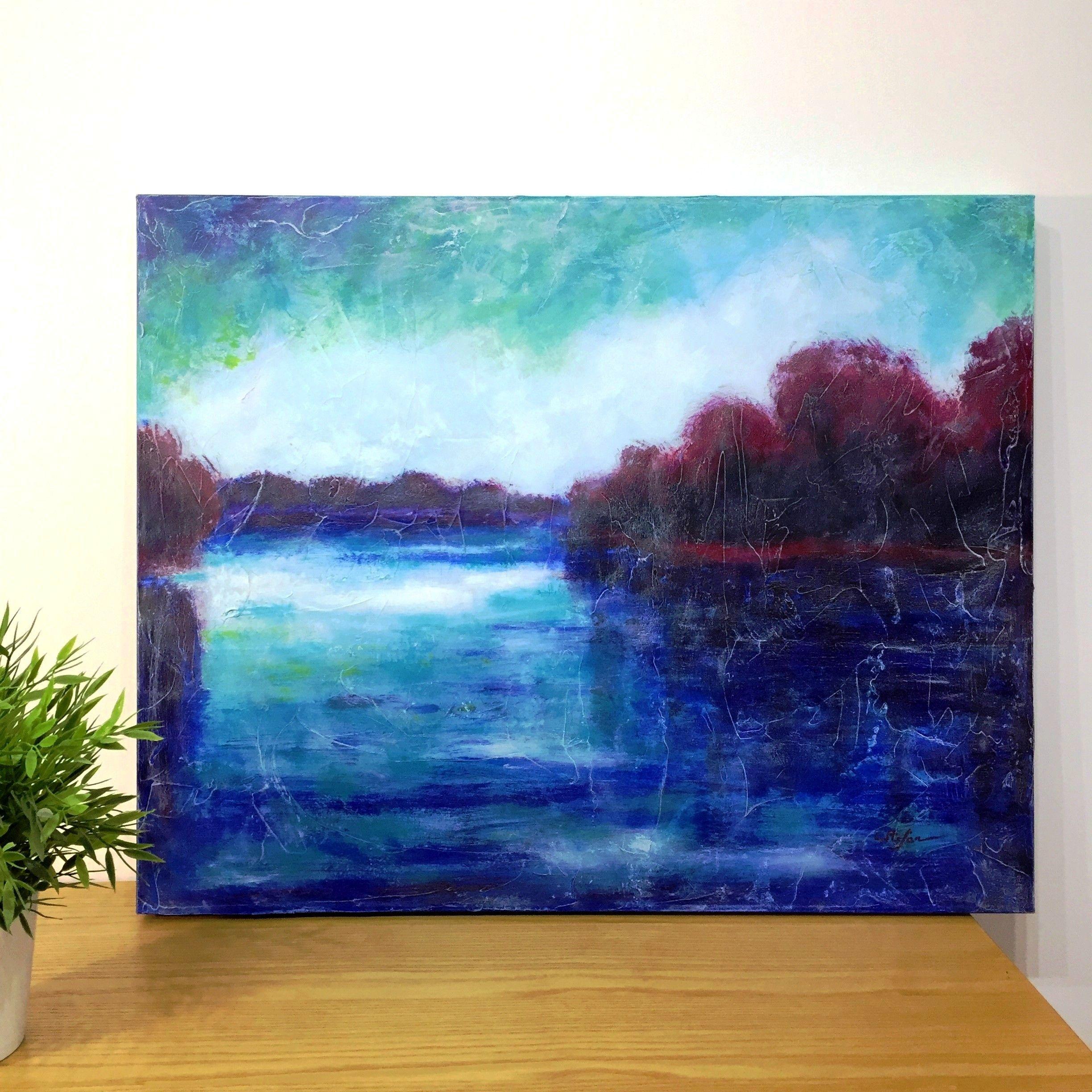 acrylic lake painting