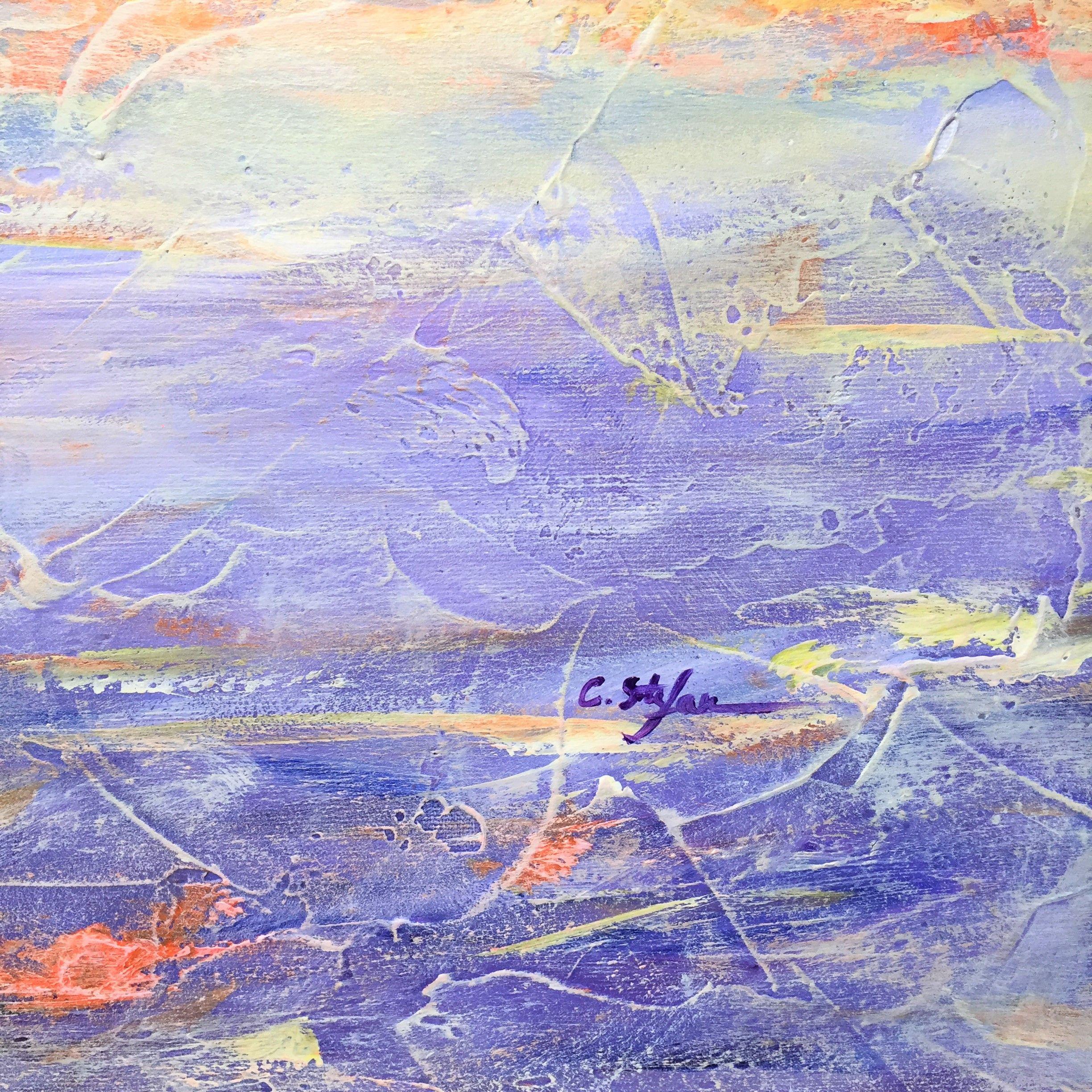 Paysage marin - Bliss, peinture, acrylique sur toile en vente 1