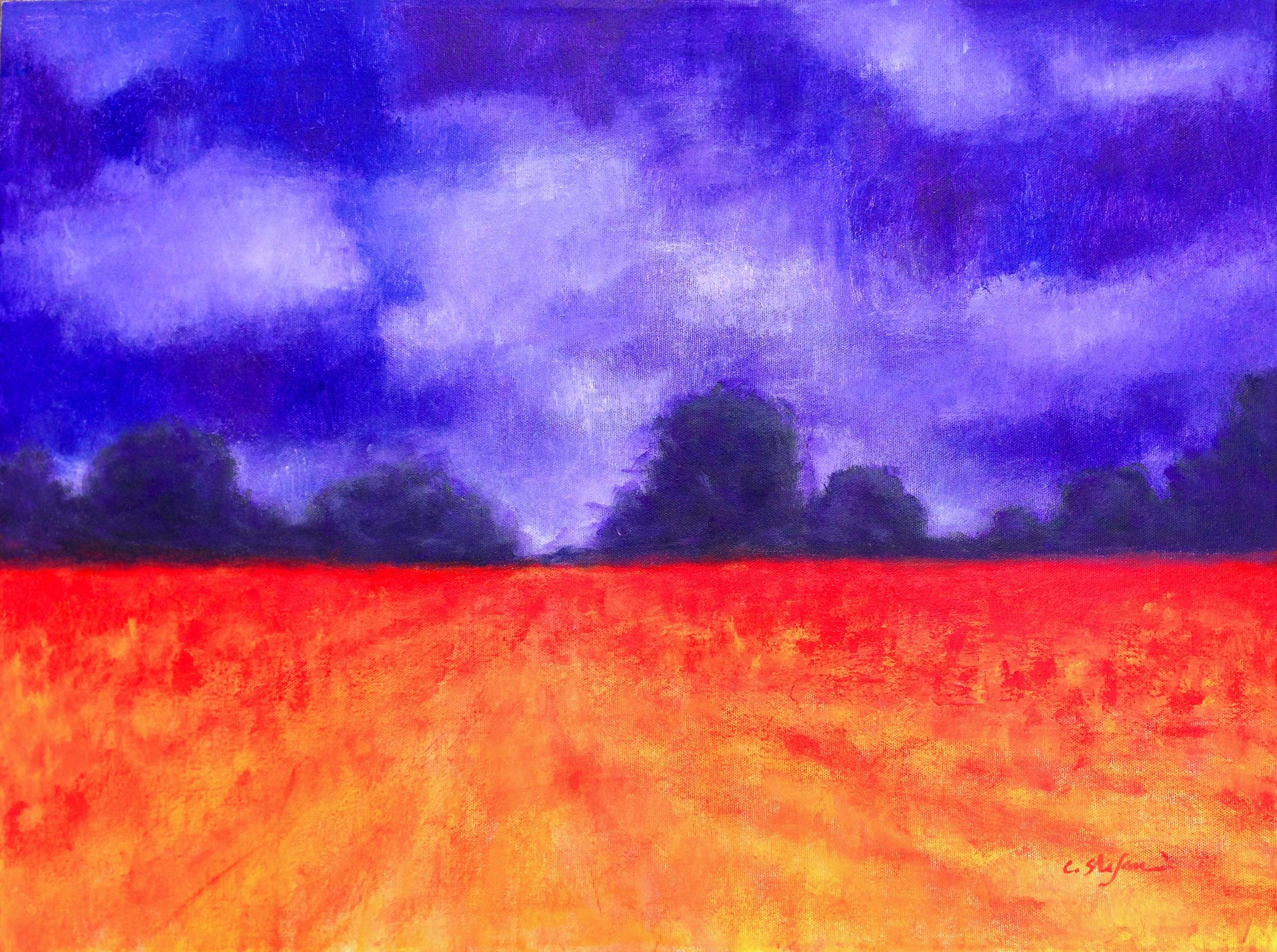 Llega el otoño, Pintura, Acrílico sobre lienzo - Painting de Cristina Stefan