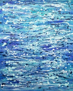 Das Meer - Hommage an Jackson Pollock, Gemälde, Acryl auf Leinwand