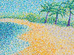 Tropical beach, Painting, Acrylic on Canvas