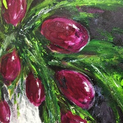 Tulpen in einer Vase, Gemälde, Acryl auf Leinwand
