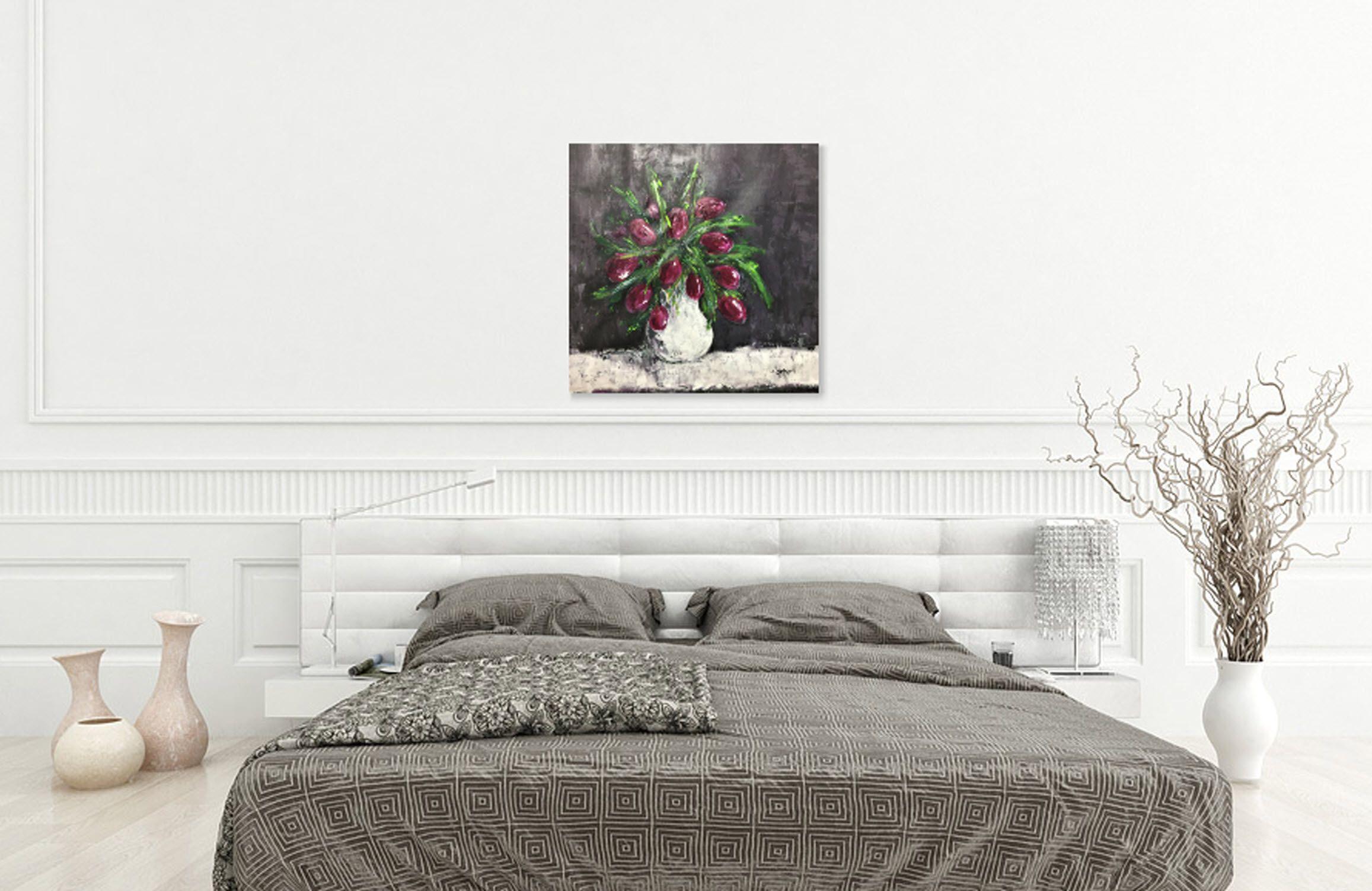 Acrilico su tela non tesa.  Dopo la stiratura, il dipinto avrà una dimensione di circa 28 x 28 pollici.    Il dipinto verrà spedito in un tubo.    Certificato di autenticità in dotazione: Pittura :: Impressionista :: Questo pezzo viene fornito con