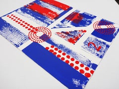 Two - Blue Abstract, Painting, Acrylic on Paper