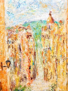 Village at Siesta Time - Montblanc, Spain, Painting, Acrylic on Canvas