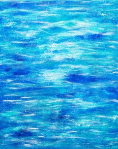 Water - Reflections of the Mediterranean Sea, Painting, Acrylic on Canvas