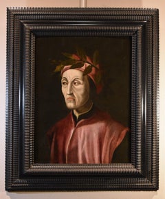 Portrait Dante Alighieri Cristofano Papi Dell'altissimo Paint 16/17th Century