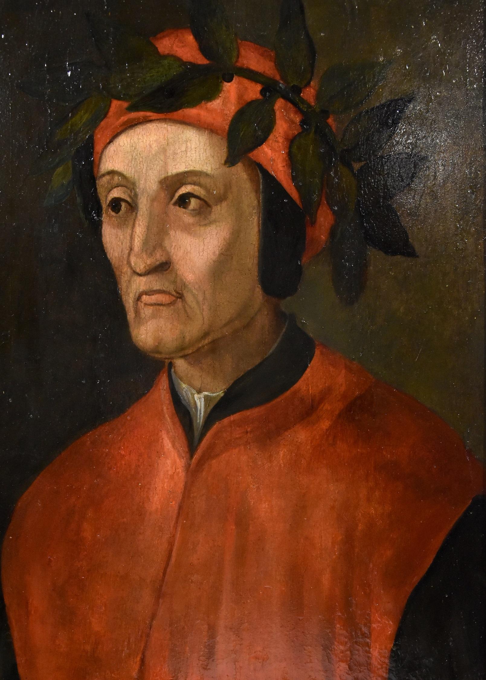 16/17th Century Florentine School Portrait Dante Alighieri Old master Italy Art 1