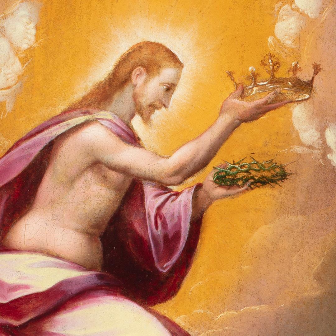 Ölgemälde auf Leinwand, Cristofano Roncalli, Heilige Katharina von Siena, 16. Jahrhundert im Angebot 8