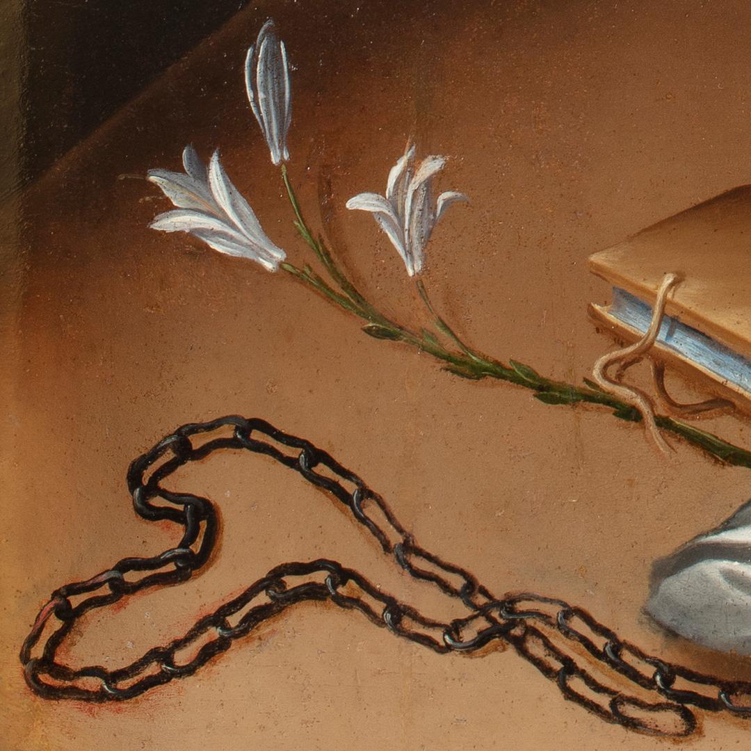 Ölgemälde auf Leinwand, Cristofano Roncalli, Heilige Katharina von Siena, 16. Jahrhundert im Angebot 4