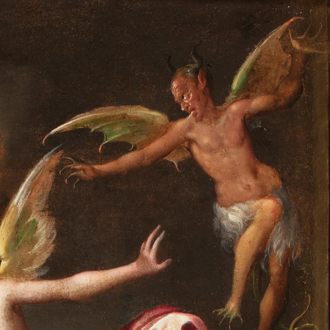 Ölgemälde auf Leinwand, Cristofano Roncalli, Heilige Katharina von Siena, 16. Jahrhundert im Angebot 6