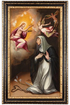 16th Century by Cristofano Roncalli Saint Catherine of Siena Oil on Canvas