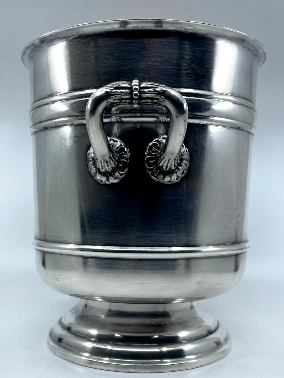 French Cristofle Silver Champagne Ice Bucket For Sale